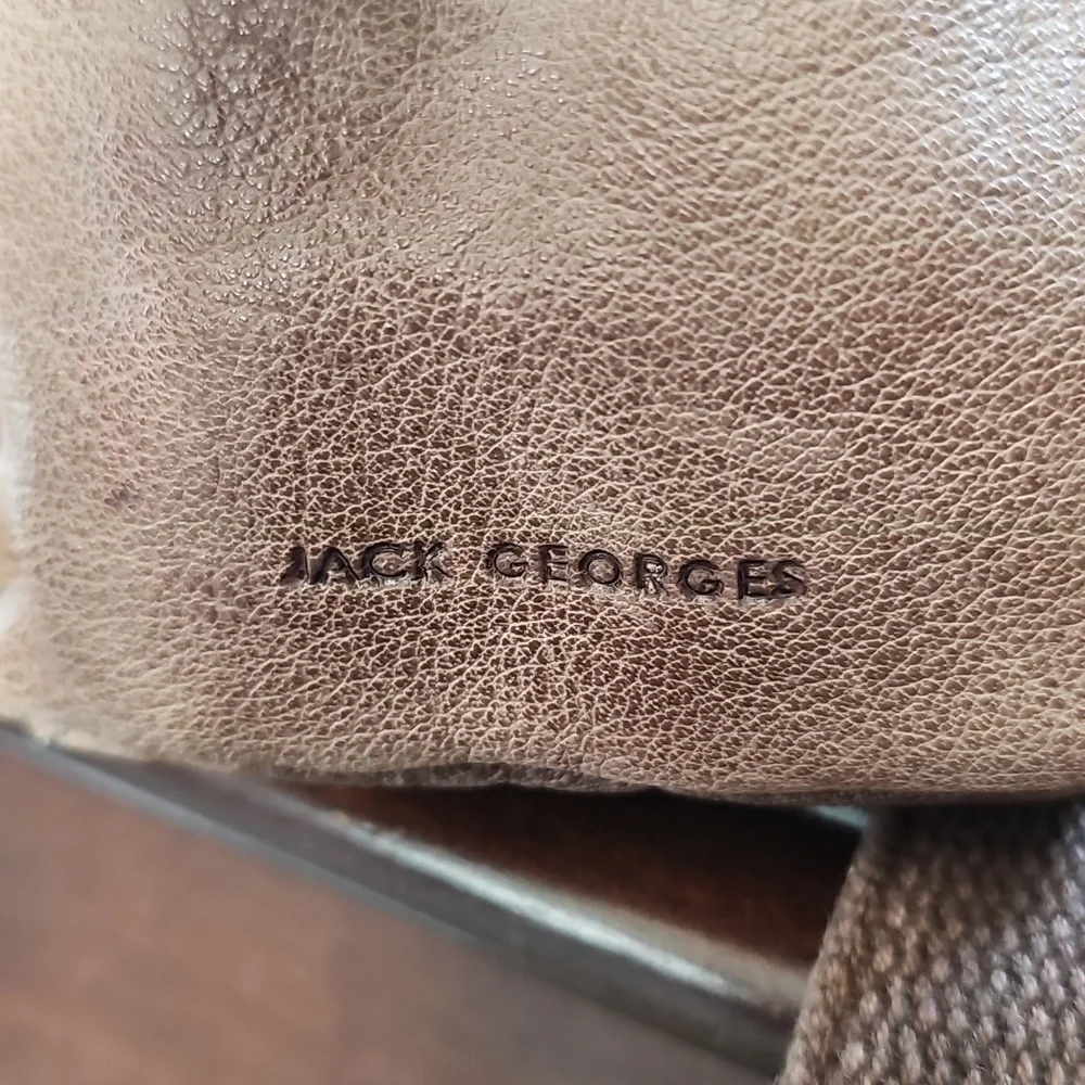 NEW Jack Georges Purse Buffed Leather Large Crossbody Bag Plaid - Picture 3 of 11